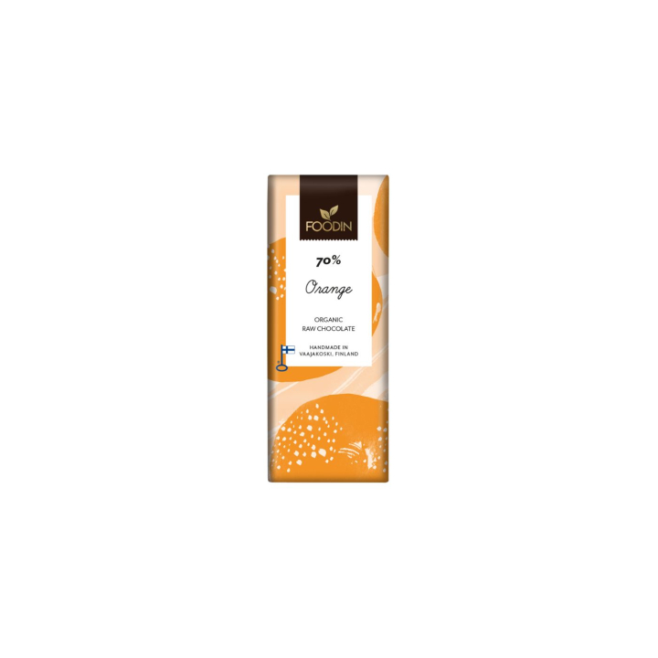 Choklad Apelsin 70% RAW EKO 40g i gruppen Råvaror & Dryck / Godis & Choklad / Choklad & Bars hos Rawfoodshop Scandinavia AB (6430055212549)