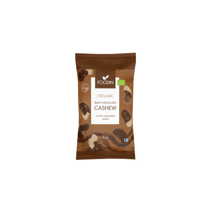 Cashewnötter i Råchoklad EKO 60g i gruppen Råvaror & Dryck / Godis & Choklad / Snacks hos Rawfoodshop Scandinavia AB (6430055215328)