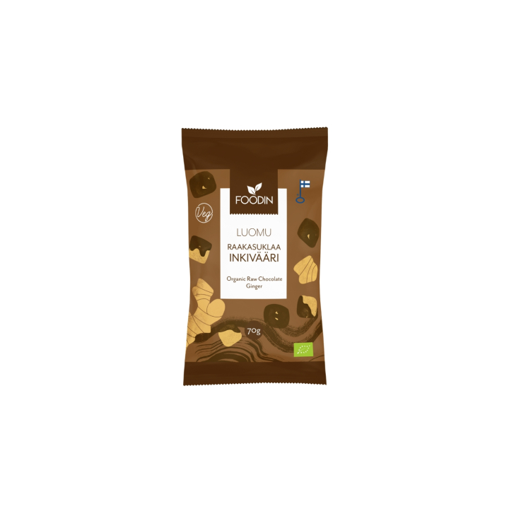 Ingefära i Råchoklad EKO 70g i gruppen Råvaror & Dryck / Godis & Choklad / Snacks hos Rawfoodshop Scandinavia AB (6430055215335)