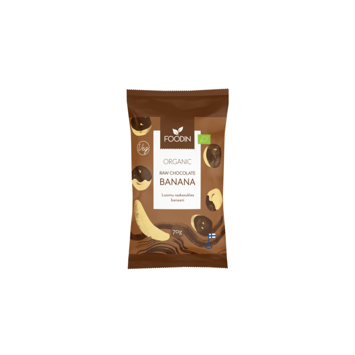 Bananer i Råchoklad EKO 70g i gruppen Råvaror & Dryck / Godis & Choklad / Snacks hos Rawfoodshop Scandinavia AB (6430055218367)