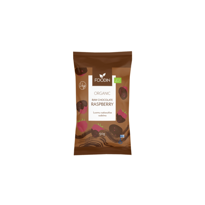 Hallon i Råchoklad EKO 50g i gruppen Råvaror & Dryck / Godis & Choklad / Snacks hos Rawfoodshop Scandinavia AB (6430055218886)