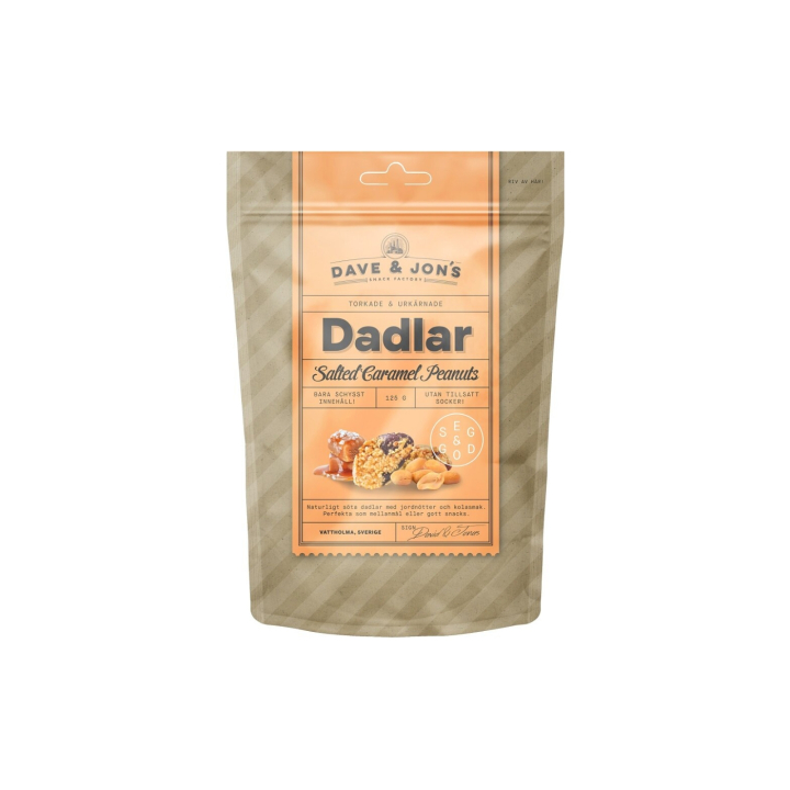 Dadlar Salted Caramel Peanuts 125g i gruppen Råvaror & Dryck / Frukt & Bär / Dadlar hos Rawfoodshop Scandinavia AB (800013545)