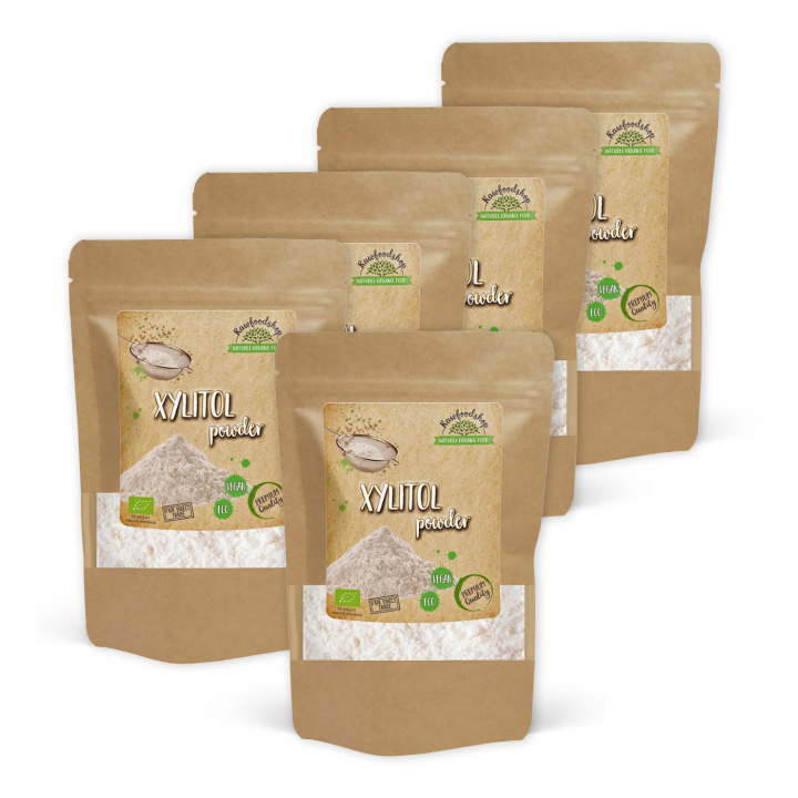 Xylitol Pulver EKO 500g x 5 paket i gruppen Råvaror & Dryck / Bakning / Sötning / Xylitol hos Rawfoodshop Scandinavia AB (80701-SET5)