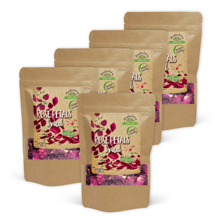 Rosenblad Torkade 125g x 5 paket i gruppen Råvaror & Dryck / Bakning / Ätbara blommor hos Rawfoodshop Scandinavia AB (82431125-SET5)