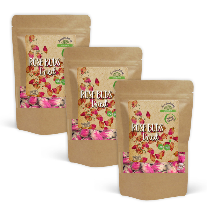 Rosenknoppar Torkade 125g x 3 paket i gruppen Råvaror & Dryck / Bakning / Ätbara blommor hos Rawfoodshop Scandinavia AB (82432125-SET3)