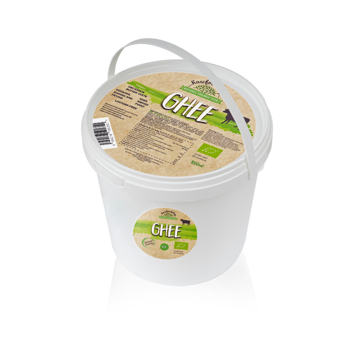 Ghee EKO 1000 ml i gruppen Råvaror & Dryck / Skafferiet / Oljor / Smör & Fett hos Rawfoodshop Scandinavia AB (8591351)