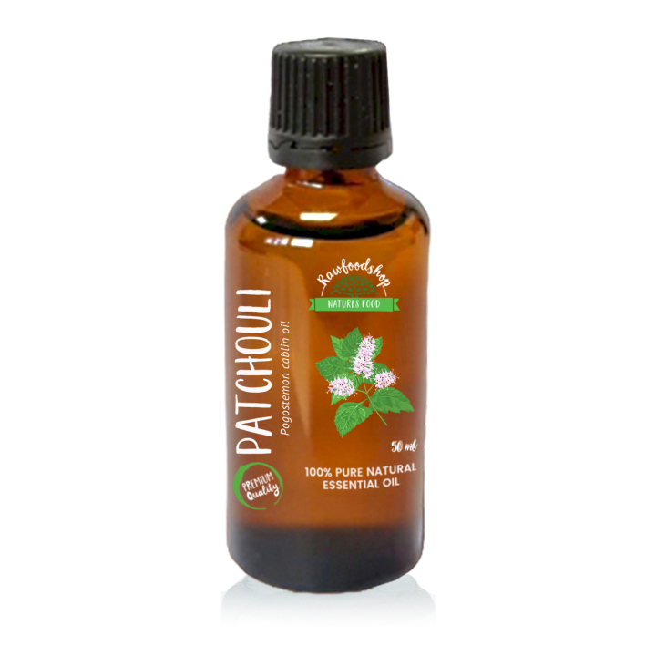 Patchouli Eterisk Olja 50ml i gruppen Hud & Kropp / Naturlig DIY / Eteriska oljor hos Rawfoodshop Scandinavia AB (9614-1)