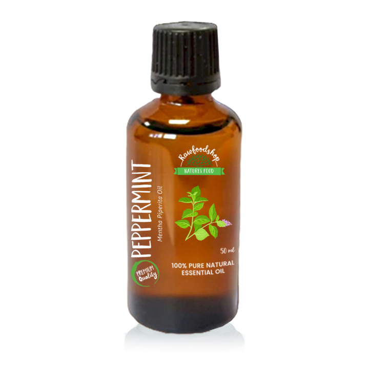 Pepparmynta Eterisk Olja 50ml i gruppen Hud & Kropp / Naturlig DIY / Eteriska oljor hos Rawfoodshop Scandinavia AB (9615-1)