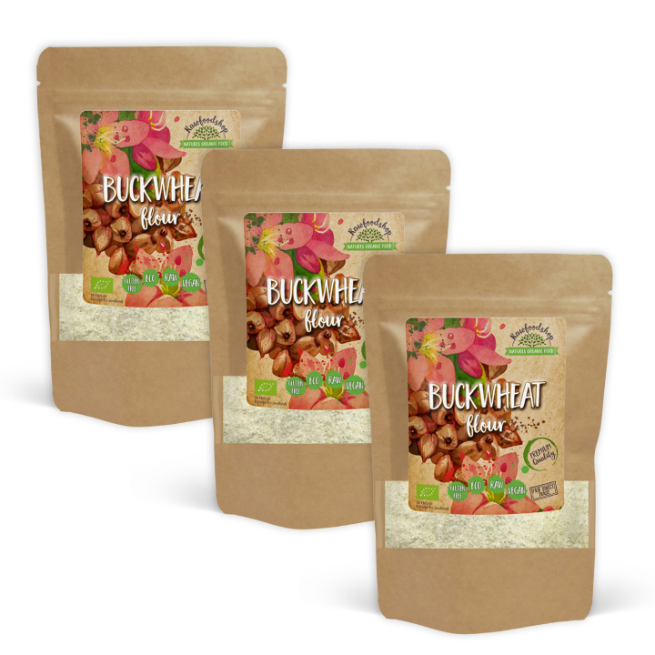 Bovetemjöl EKO 1kg x 3 paket i gruppen Råvaror & Dryck / Bakning / Mjöler hos Rawfoodshop Scandinavia AB (AB0011-SET3)