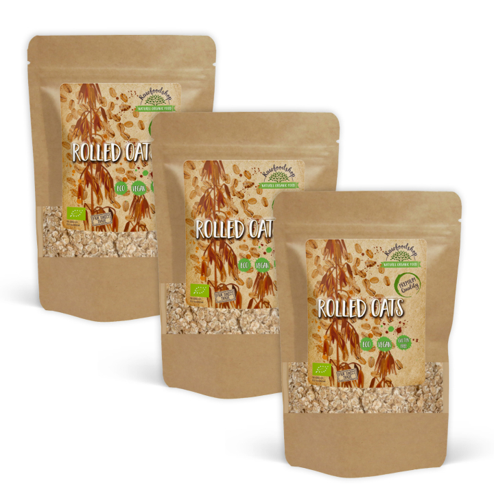 Havregryn Glutenfritt EKO 1kg x 3 paket i gruppen Råvaror & Dryck / Bakning / Gryn, flingor & puffar hos Rawfoodshop Scandinavia AB (AB0061-SET3)