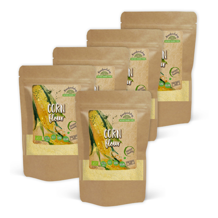 Majsmjöl EKO 500g x 5 paket i gruppen Råvaror & Dryck / Bakning / Mjöler hos Rawfoodshop Scandinavia AB (AB012-SET5)