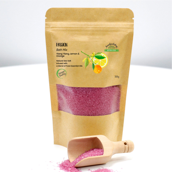 Badsalt Passion 350g i gruppen Hud & Kropp / Bad & Spa / Badsalt hos Rawfoodshop Scandinavia AB (ABPCUL04)