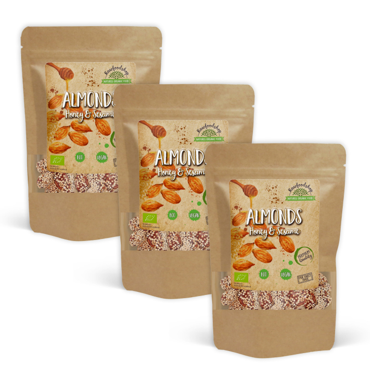 Mandel Honung & Sesam EKO 200g x 3 paket i gruppen Råvaror & Dryck / Godis & Choklad / Snacks hos Rawfoodshop Scandinavia AB (AMSE5200-SET3)