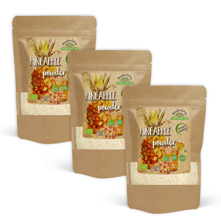Ananaspulver EKO 100g x 3 paket i gruppen Råvaror & Dryck / Frukt & Bär / Ananas hos Rawfoodshop Scandinavia AB (ANP10-SET3)