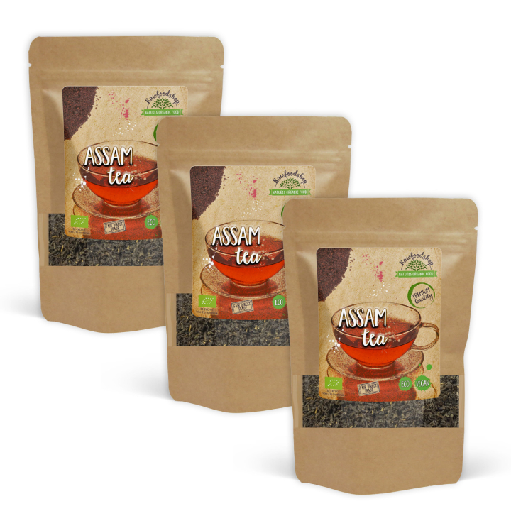 Assam Te EKO 100g x 3 paket i gruppen Råvaror & Dryck / Drycker / Teer hos Rawfoodshop Scandinavia AB (AST10-SET3)