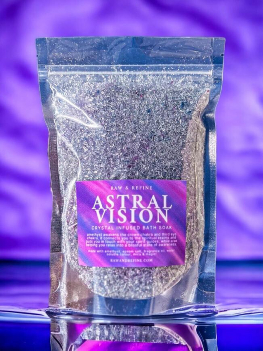 Astral Vision Badsalt med Kristaller 340g i gruppen Kroppsvård / Färdiga produkter / Hudvård hos Rawfoodshop Scandinavia AB (ASTRAL01)