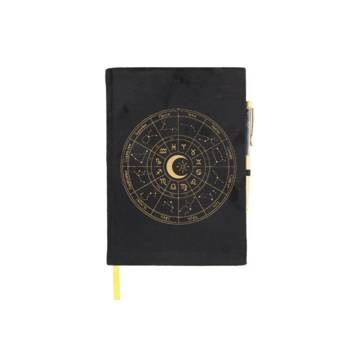 Dagbok Astrologi med Kulspetspenna Svart Obsidian i gruppen Hem & Själ / Harmonisk livsstil / Böcker hos Rawfoodshop Scandinavia AB (AW-81124)