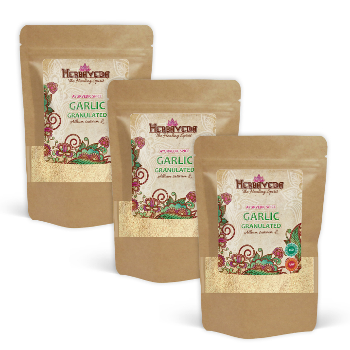 Vitlöksgranulat EKO 50g x 3 paket i gruppen Råvaror & Dryck / Skafferiet / Kryddor & Salt hos Rawfoodshop Scandinavia AB (B0410161-SET3)