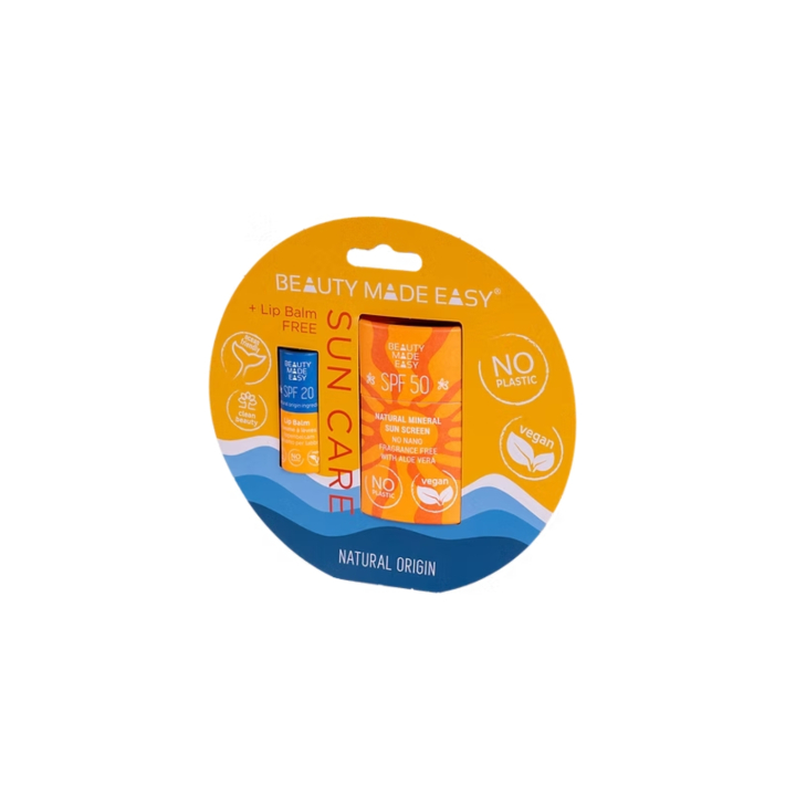 Solstift Ansikte SPF 50 + Läppbalsam SPF 20 Kit i gruppen Hud & Kropp / Ansikte / Solskydd hos Rawfoodshop Scandinavia AB (BMESPFKIT)