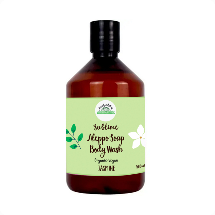 Aleppo Flytande tvål Jasmin EKO 500ml i gruppen Hud & Kropp / Kropp / Duschtvål hos Rawfoodshop Scandinavia AB (BN1023)