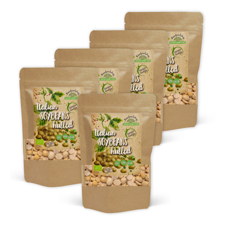 Sojabönor Skalade EKO 500g x 5 paket i gruppen Råvaror & Dryck / Skafferiet / Baljväxter / Bönor hos Rawfoodshop Scandinavia AB (BON5-SET5)