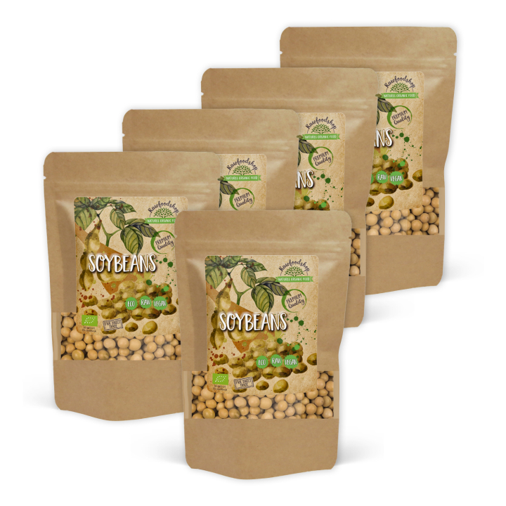 Sojabönor EKO 500g x 5 paket i gruppen Råvaror & Dryck / Skafferiet / Baljväxter / Bönor hos Rawfoodshop Scandinavia AB (BON6-SET5)