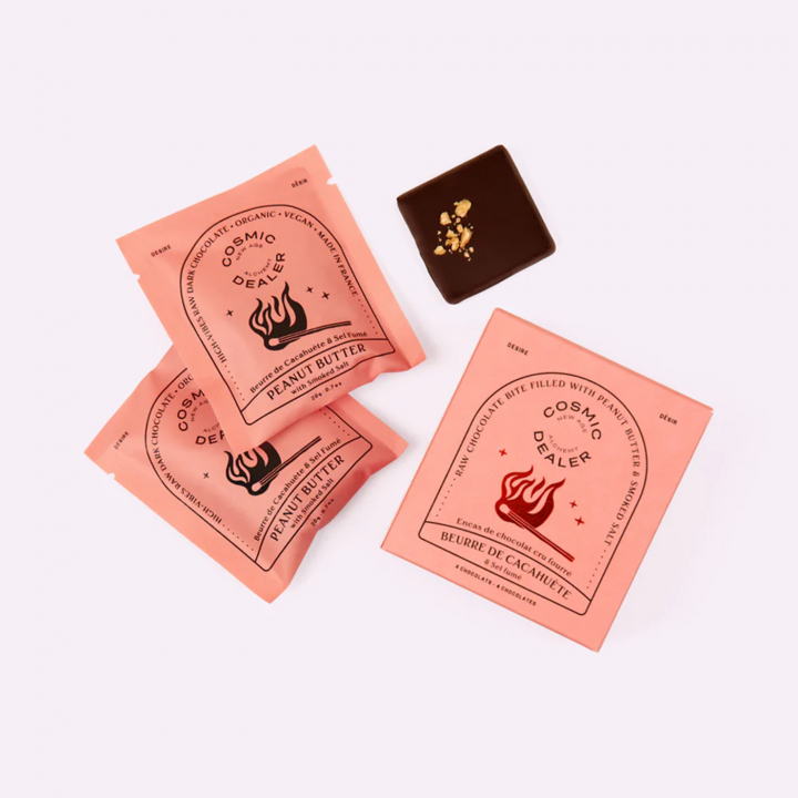 Chokladbox Jordnötssmör & Rökt Salt EKO 4 x 20g i gruppen Råvaror & Dryck / Godis & Choklad / Choklad & Bars hos Rawfoodshop Scandinavia AB (BOX4PEANUT)