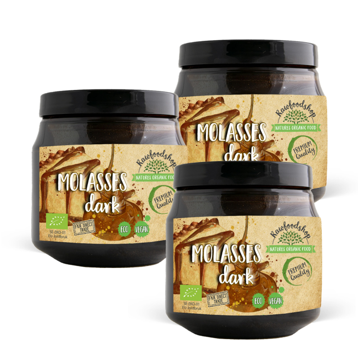 Melass Mörk EKO 500ml x 3 paket i gruppen Råvaror & Dryck / Bakning / Sötning hos Rawfoodshop Scandinavia AB (BSM255-SET3)