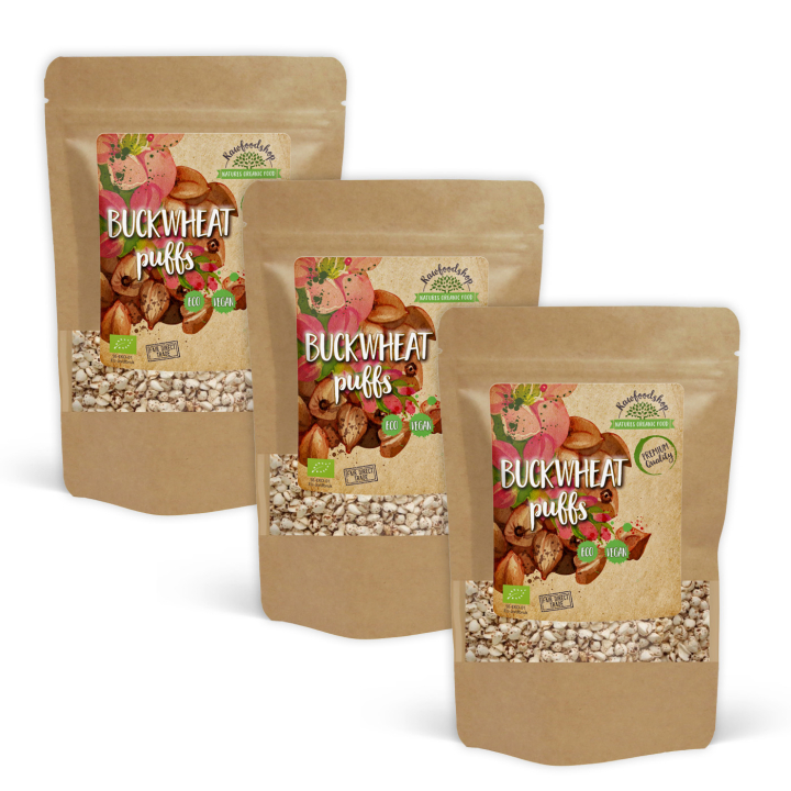 Bovetepuffar EKO 60g x 3 paket i gruppen Råvaror & Dryck / Bakning / Gryn, flingor & puffar hos Rawfoodshop Scandinavia AB (BVP60-SET3)