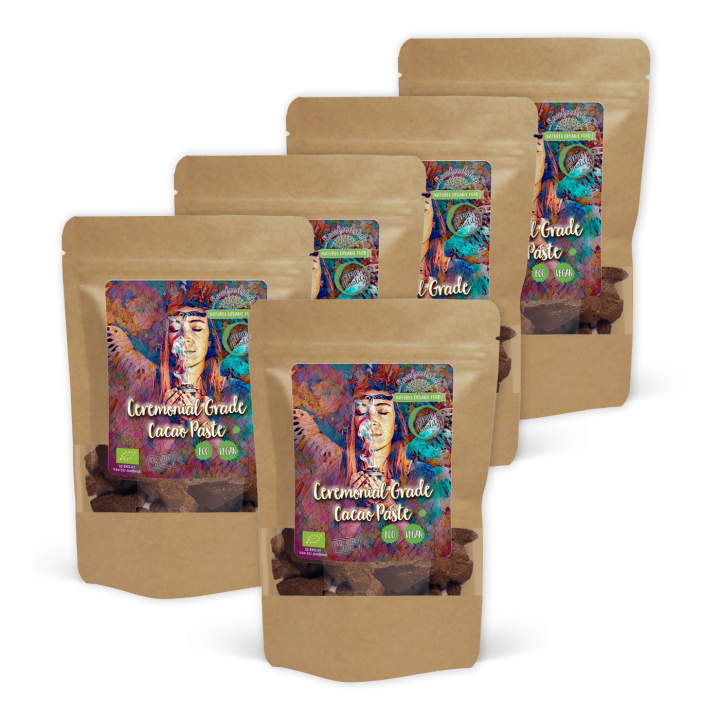 Ceremonial Grade Kakaomassa EKO 200g x 5 paket i gruppen Råvaror & Dryck / Bakning / Kakaoprodukter hos Rawfoodshop Scandinavia AB (CACAOLAB01200-SET5)