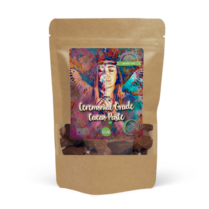 Ceremonial Grade Kakaomassa 200g i gruppen Råvaror & Dryck / Bakning / Kakaoprodukter hos Rawfoodshop Scandinavia AB (CACAOLAB01200)
