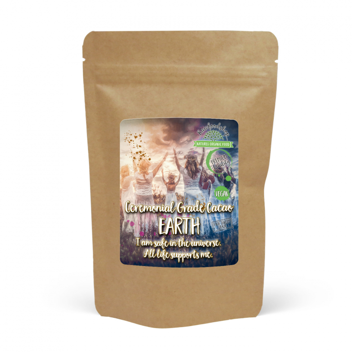 Ceremonial Grade Kakao - EARTH 100g i gruppen Råvaror & Dryck / Bak & Matlagning / Kakaoprodukter hos Rawfoodshop Scandinavia AB (CACAOLAB02-EARTH)