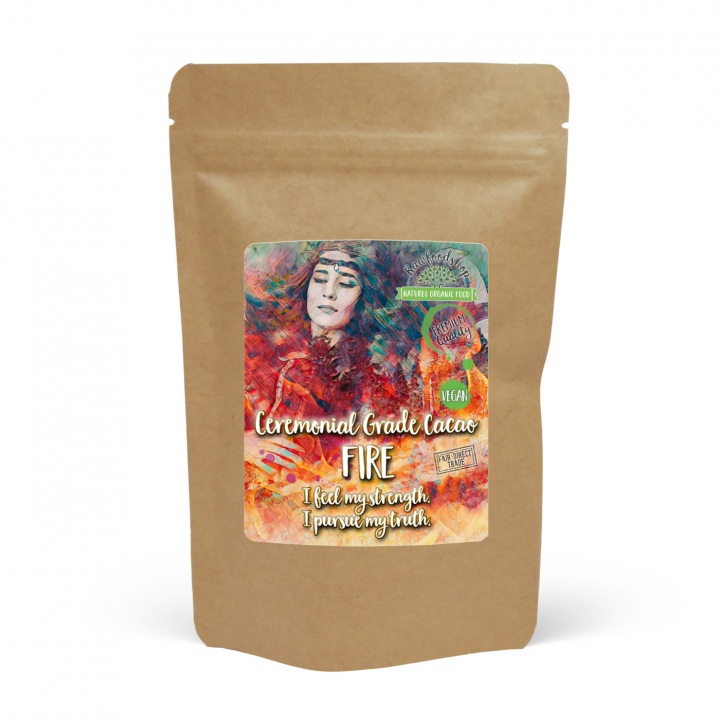 Ceremonial Grade Kakao - FIRE 100g i gruppen Råvaror & Dryck / Bak & Matlagning / Kakaoprodukter hos Rawfoodshop Scandinavia AB (CACAOLAB02-FIRE)