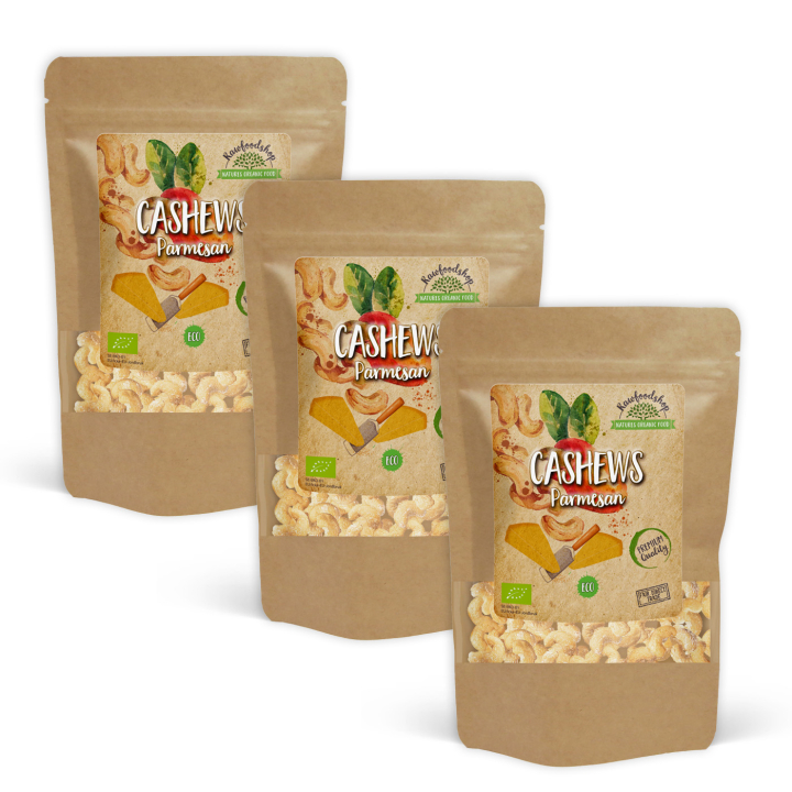 Cashewnötter Parmesan EKO 200g x 3 paket i gruppen Råvaror & Dryck / Nötter / Cashewnötter hos Rawfoodshop Scandinavia AB (CAJPARM5200-SET3)