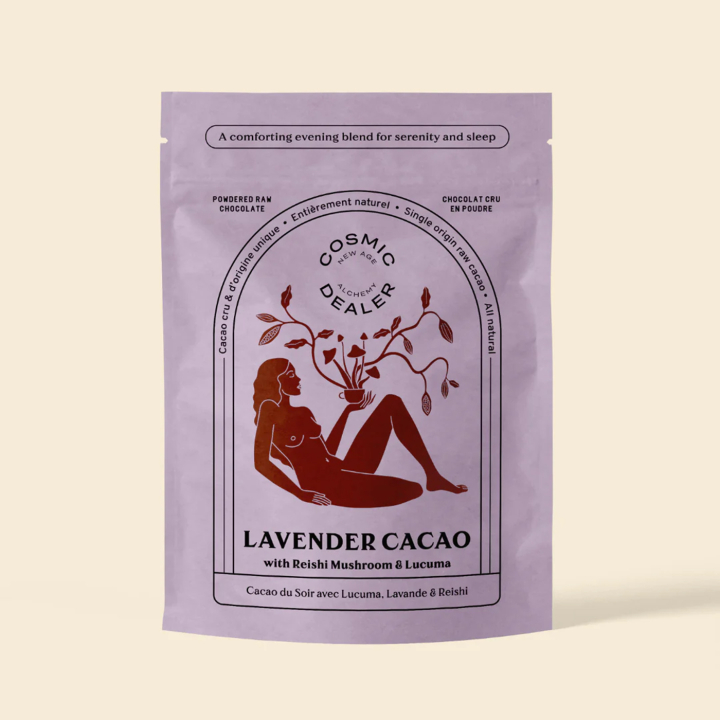 Chokladdryck Lavendel & Reishi Mushroom EKO 120g i gruppen Råvaror & Dryck / Drycker hos Rawfoodshop Scandinavia AB (CALU-LAV)