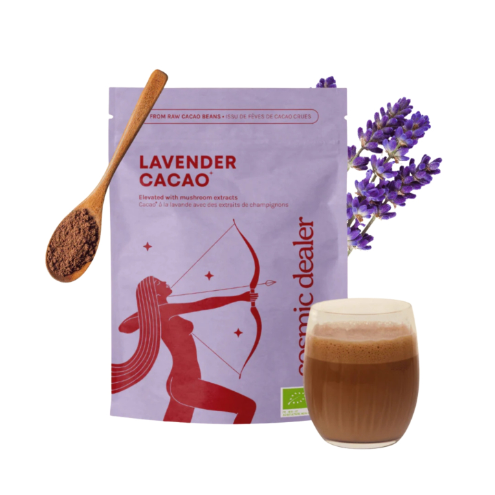 Chokladdryck Lavendel & Reishi Mushroom EKO 120g i gruppen Råvaror & Dryck / Drycker hos Rawfoodshop Scandinavia AB (CALU-LAV)