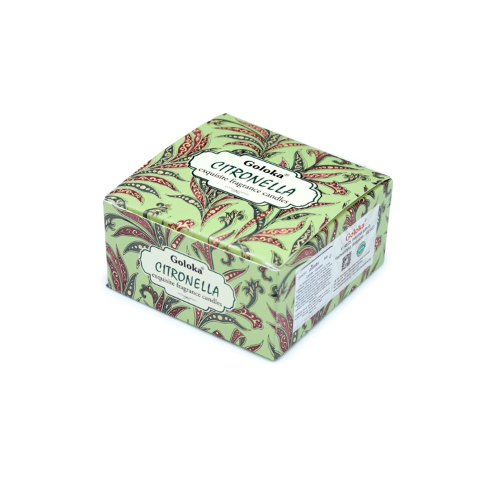Doftljus i burk Citronella 70g i gruppen Hem & Själ / Stämning & doft / Doftljus hos Rawfoodshop Scandinavia AB (CAND91)
