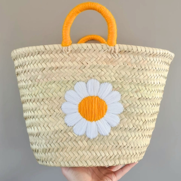 Stråväska Tusensköna i gruppen Hem & Själ / Harmonisk livsstil / Shoppingväskor & tygpåsar hos Rawfoodshop Scandinavia AB (CBERBER-DAISY)