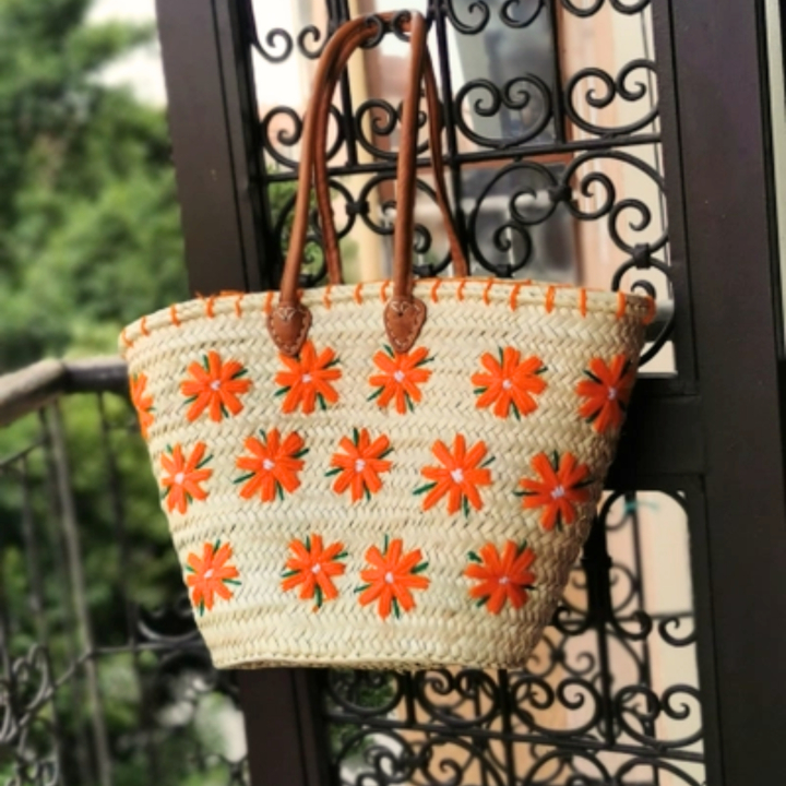 Stråväska Ringblomma i gruppen Hem & Själ / Harmonisk livsstil / Shoppingväskor & tygpåsar hos Rawfoodshop Scandinavia AB (CBERBER-MARIGOLD)