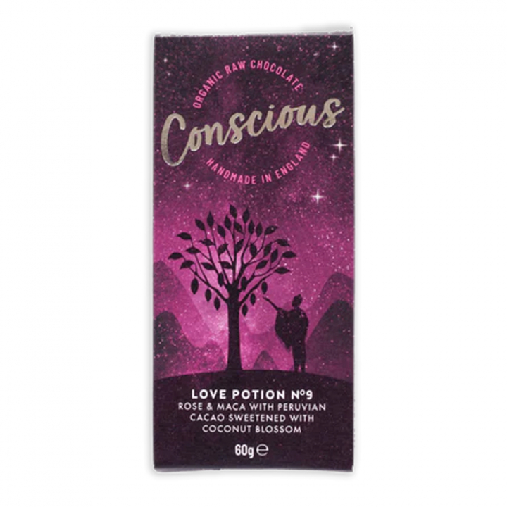 Love Potion No.9 Chocolate Bar EKO 60g i gruppen Råvaror & Dryck / Godis & Choklad / Choklad & Bars hos Rawfoodshop Scandinavia AB (CC1)