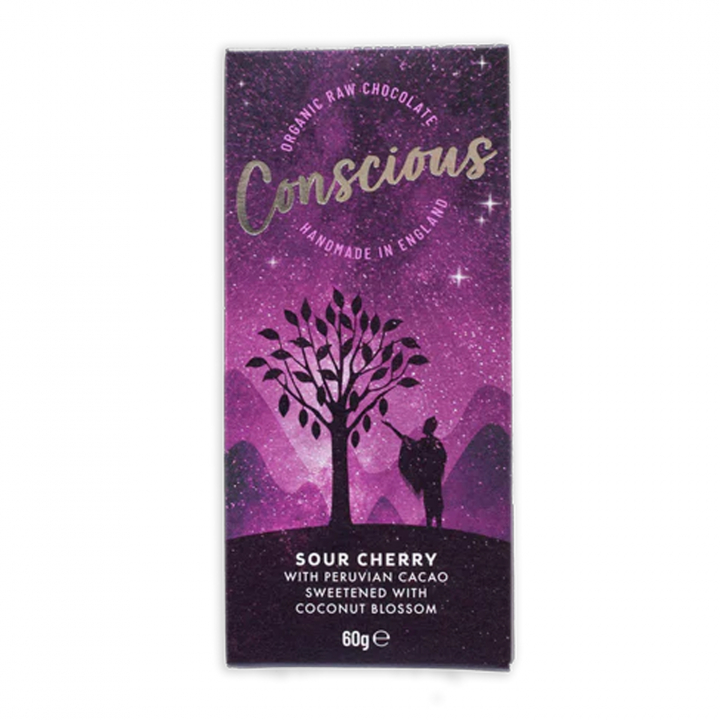 Sour Cherry Chocolate Bar EKO 60g i gruppen Råvaror & Dryck / Godis & Choklad / Choklad & Bars hos Rawfoodshop Scandinavia AB (CC21)