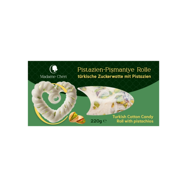 Pismaniye Sockervadd Pistage 220g i gruppen Råvaror & Dryck / Godis & Choklad / Godis hos Rawfoodshop Scandinavia AB (CHERI07)