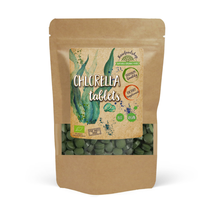 Chlorella Tabletter EKO 125g i gruppen OUTLET 20-80% / Kosttillskott 30-50% / Kosttillskott 30% hos Rawfoodshop Scandinavia AB (CHLO0100)