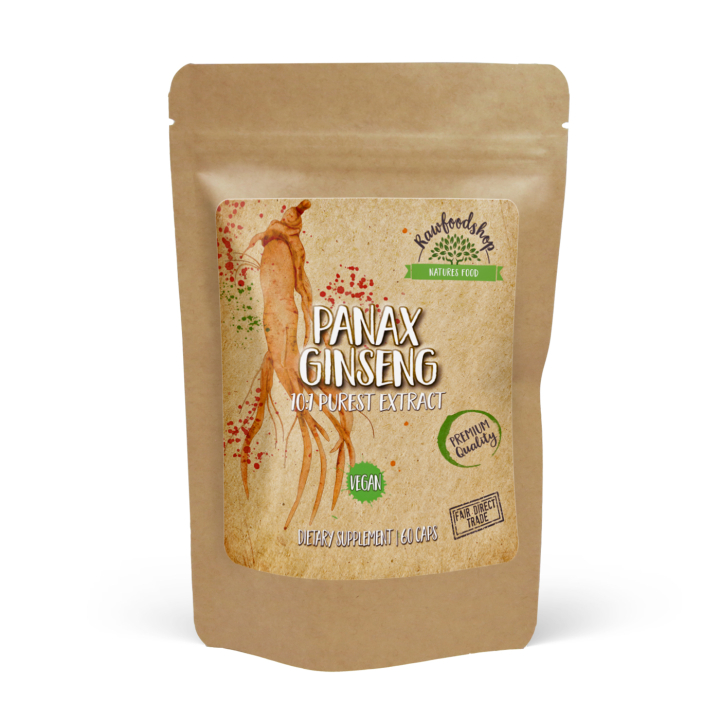 Panax Ginseng Extract 500mg 60 kapslar i gruppen Kosttillskott / Örter & Växter / Örter hos Rawfoodshop Scandinavia AB (CUPANA60CAP)