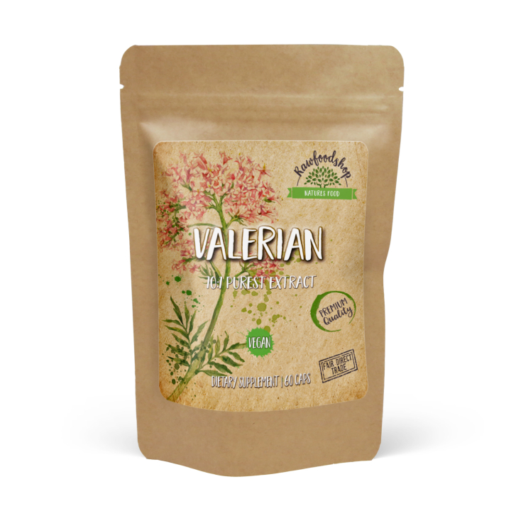 Valerian Extract 500mg 60 kapslar i gruppen Kosttillskott / Örter & Växter / Örter hos Rawfoodshop Scandinavia AB (CUVALE60CAP)