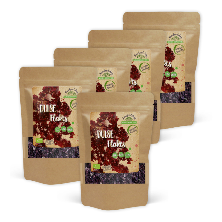 Dulse Flakes EKO 125g x 5 paket i gruppen Råvaror & Dryck / Hälsokost / Alger & Sjögräs hos Rawfoodshop Scandinavia AB (DULF1-SET5)