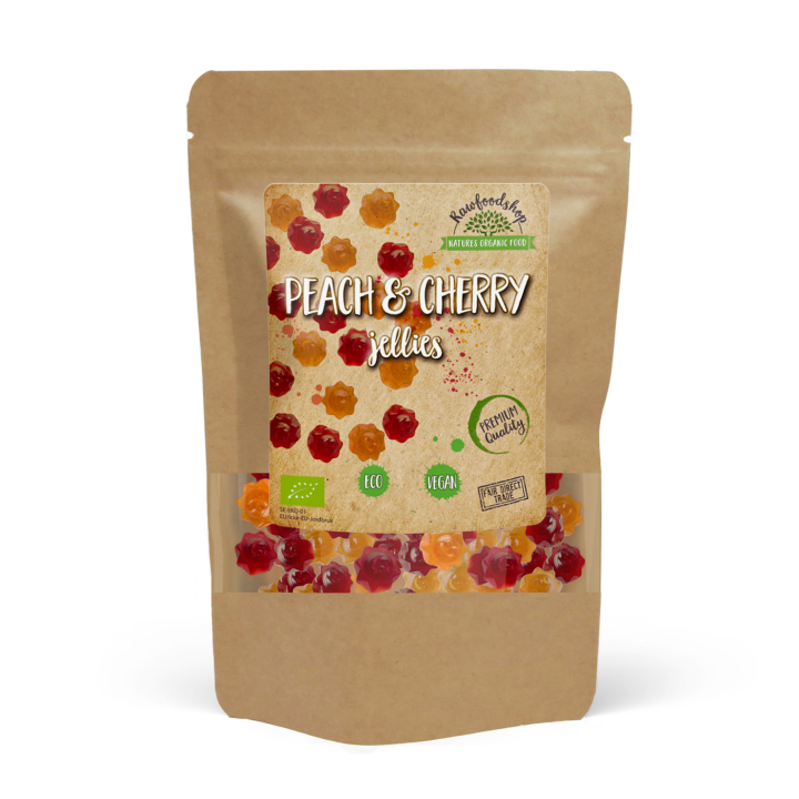 Persika & Körsbär Fruktgodis EKO 100g i gruppen Råvaror & Dryck / Godis & Choklad / Godis hos Rawfoodshop Scandinavia AB (DUOSOLEIL5-100)