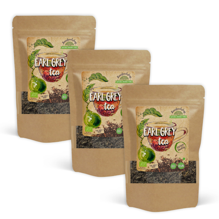 Earl Grey Te EKO 100g x 3 paket i gruppen Råvaror & Dryck / Drycker / Teer hos Rawfoodshop Scandinavia AB (EGT10-SET3)