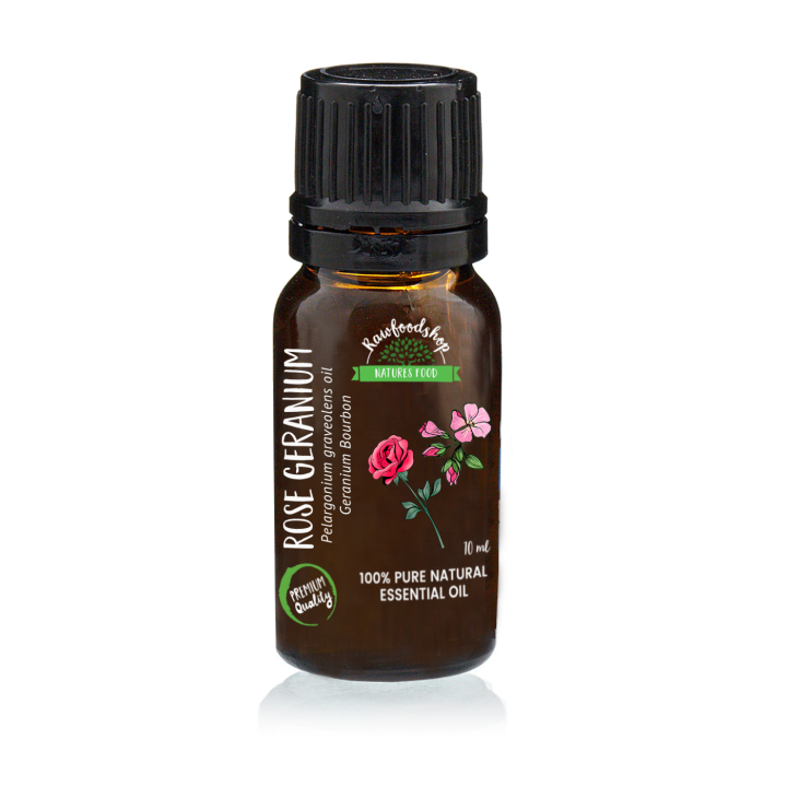 Eterisk Olja Ros & Geranium 10ml i gruppen Kroppsvård / DIY Råvaror / Eteriska oljor hos Rawfoodshop Scandinavia AB (EOUL-75)