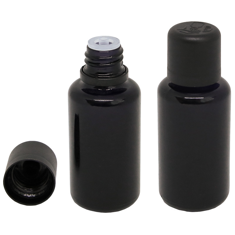 Flaska Glas Mörk 30ml i gruppen Hud & Kropp / Naturlig DIY / Tillbehör hos Rawfoodshop Scandinavia AB (FL-30-1)